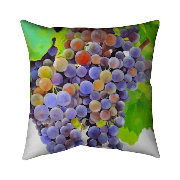 Fondo 26 x 26 in. Bunch of Grapes-Double Sided Print Indoor Pillow - FO2778511