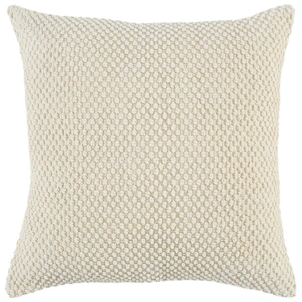 Homeroots Natural & Beige Nubby Textured Modern Throw Pillow - 403489