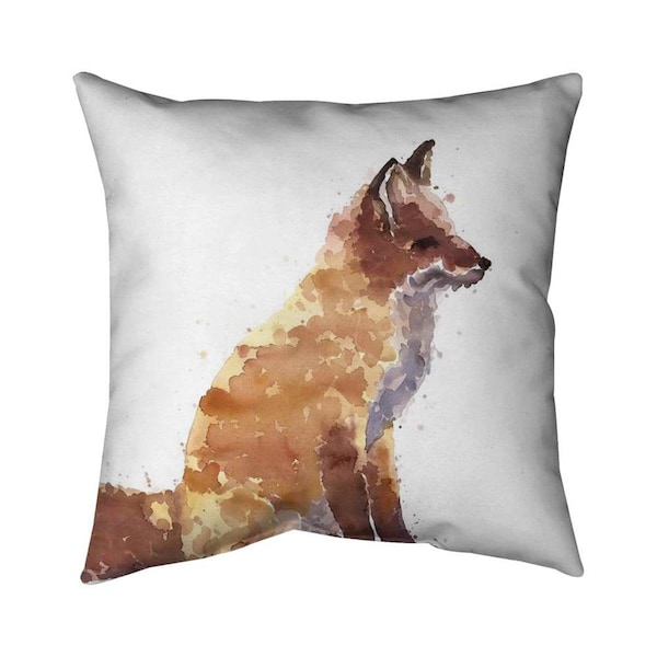 Begin Home Decor 20 x 20 in. Red Fox-Double Sided Print Indoor Pillow - 5541-2020-AN483