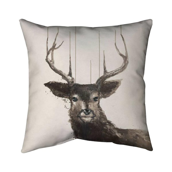 Fondo 26 x 26 in. Abstract Deer-Double Sided Print Indoor Pillow - FO2772090
