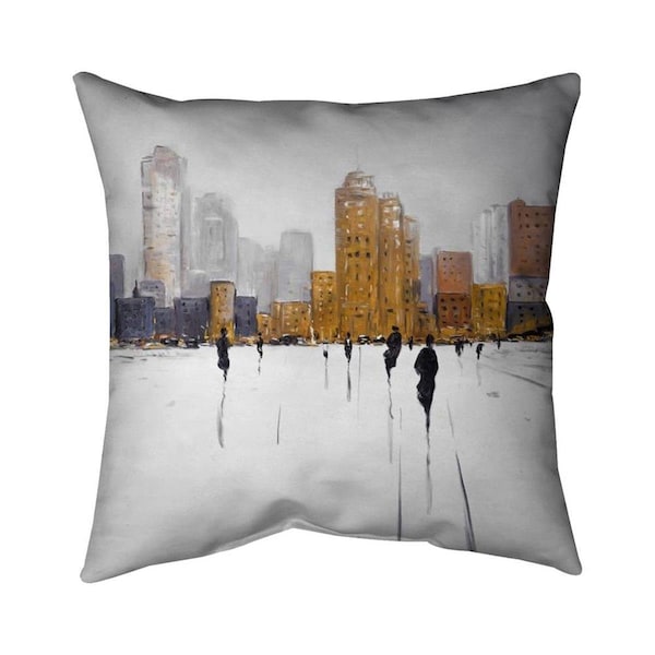 Fondo 26 x 26 in. City on the Horizon-Double Sided Print Indoor Pillow - FO2791774