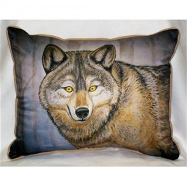 Betsy Drake Grey Wolf Throw Pillow- 16 x 20 in. - HJ315