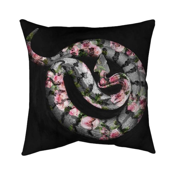 Begin Home Decor 26 x 26 in. Poisonous Flowers-Double Sided Print Indoor Pillow - 5541-2626-AN281-1