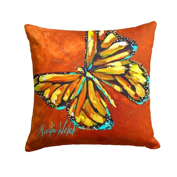 Carolines Treasures Carolines Treasures MW1339PW1414 Monarch Butterfly Fabric Decorative Pillow - MW1339PW1414