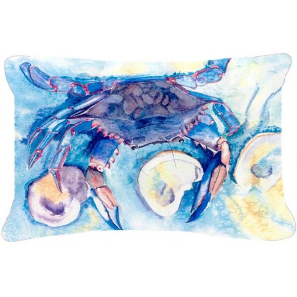 Jensendistributionservices 12 x 16 in. Crab Indoor & Outdoor Fabric Decorative Pillow - MI2554305