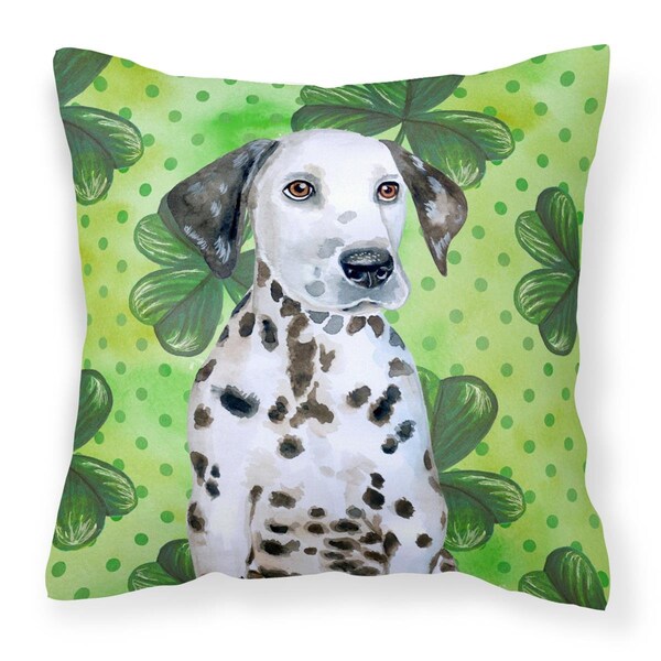 Jensendistributionservices Dalmatian Puppy St Patricks Fabric Decorative Pillow - MI2551632