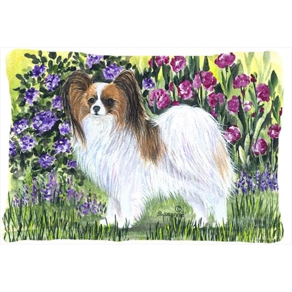 Carolines Treasures Carolines Treasures SS8153PW1216 12 x 16 in. Papillon Decorative Indoor & Outdoor Fabric Pillow - SS8153PW1216