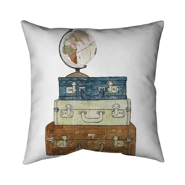 Fondo 20 x 20 in. Go Around The World-Double Sided Print Indoor Pillow - FO3326527