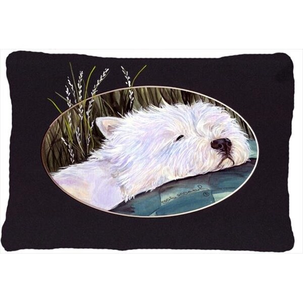Carolines Treasures Carolines Treasures SS8052PW1216 12 x 16 in. Westie Decorative Indoor & Outdoor Fabric Pillow - SS8052PW1216