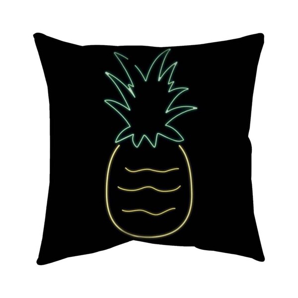 Fondo 26 x 26 in. Neon Pineapple-Double Sided Print Indoor Pillow - FO2772768
