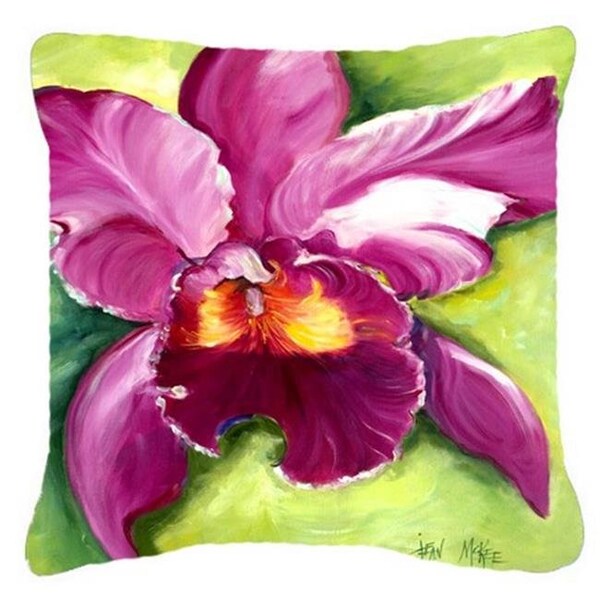 Carolines Treasures Carolines Treasures JMK1270PW1818 Orchid Canvas Fabric Decorative Pillow - JMK1270PW1818