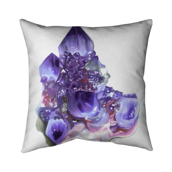 Begin Home Decor 26 x 26 in. Amethyst-Double Sided Print Indoor Pillow - 5541-2626-MI79-1