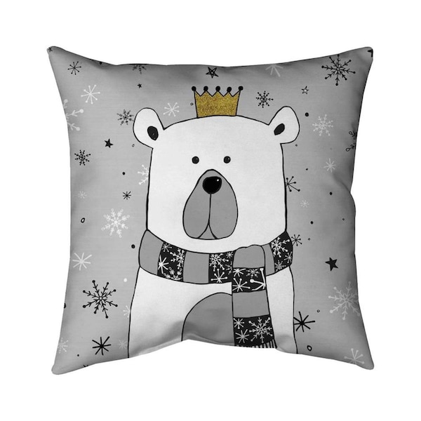 Fondo 26 x 26 in. Beautiful Bear-Double Sided Print Indoor Pillow - FO3336580