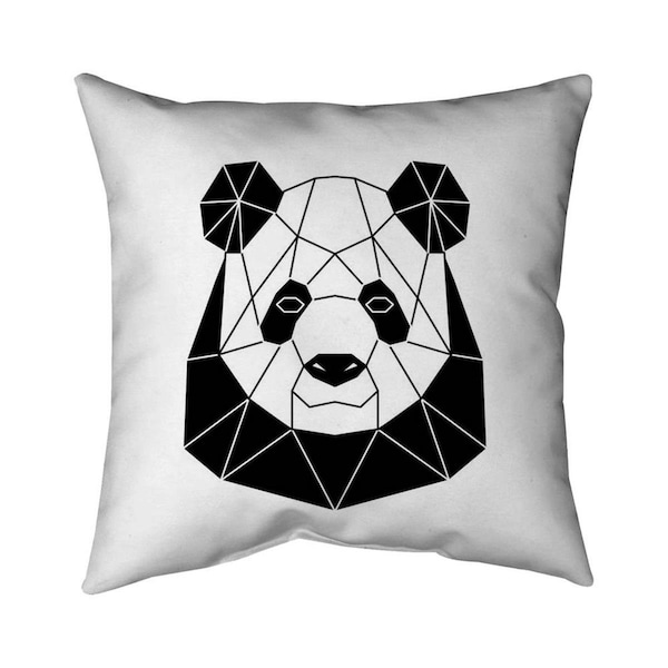 Begin Home Decor 26 x 26 in. Geometric Panda-Double Sided Print Indoor Pillow - 5541-2626-AN497