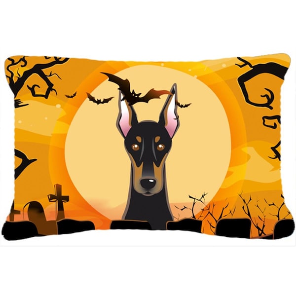 Micasa Halloween Doberman Fabric Decorative Pillow - MI754732