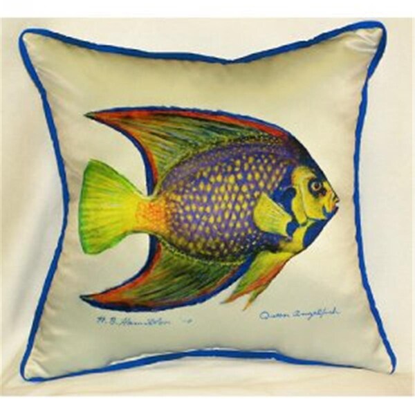 Betsy Drake Queen Angelfish Throw Pillow- 22 x 22 in. - ZP769