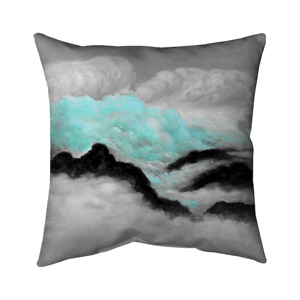 Fondo 20 x 20 in. Grey & Blue Clouds-Double Sided Print Indoor Pillow - FO2793954