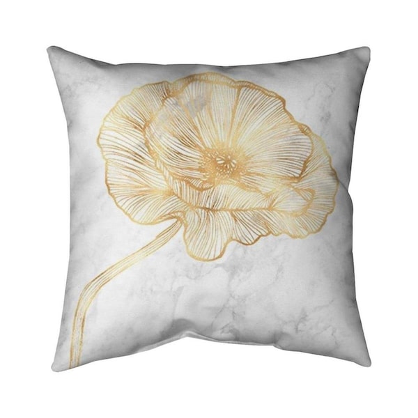 Fondo 26 x 26 in. Golden Poppy Flower-Double Sided Print Indoor Pillow - FO2791756