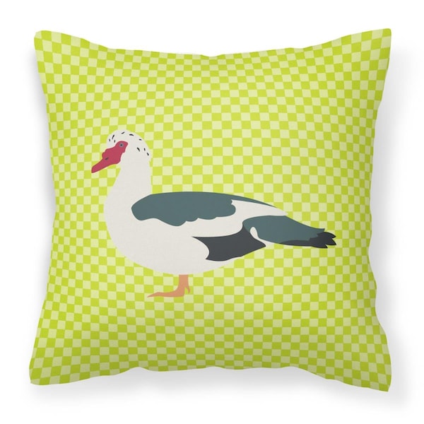Jensendistributionservices Muscovy Duck Green Fabric Decorative Pillow, 18 x 18 in. - MI2550817