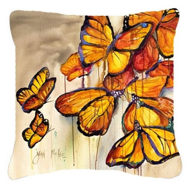 Carolines Treasures Carolines Treasures JMK1220PW1414 Butterflies Canvas Fabric Decorative Pillow - JMK1220PW1414