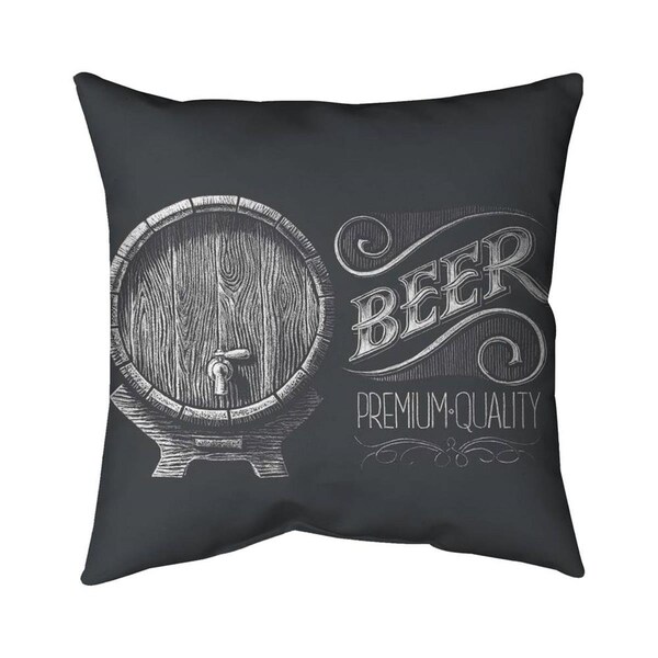 Fondo 20 x 20 in. Old Beer Sign-Double Sided Print Indoor Pillow - FO3339839