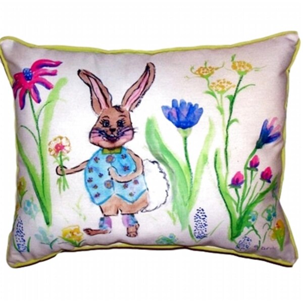 Betsy Drake Happy Bunny Extra Large Zippered Pillow - 20 x 24 in. - ZP386
