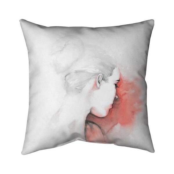 Begin Home Decor 20 x 20 in. Pastel Woman-Double Sided Print Indoor Pillow - 5541-2020-FI35-1