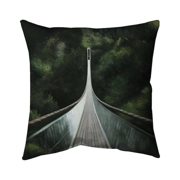 Begin Home Decor 26 x 26 in. Steep Bridge-Double Sided Print Indoor Pillow - 5541-2626-LA144
