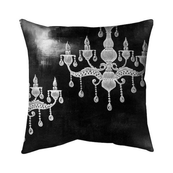 Fondo 26 x 26 in. White Chandeliers-Double Sided Print Indoor Pillow - FO2798667