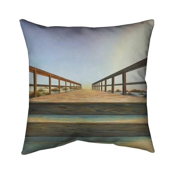 Begin Home Decor 26 x 26 in. Footbridge-Double Sided Print Indoor Pillow - 5541-2626-CO139