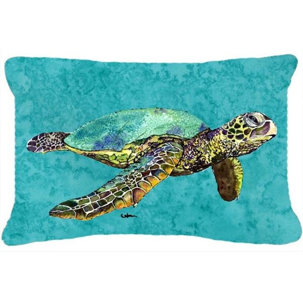 Carolines Treasures Carolines Treasures 8659PW1216 Turtle Indoor & Outdoor Fabric Decorative Pillow - 8659PW1216