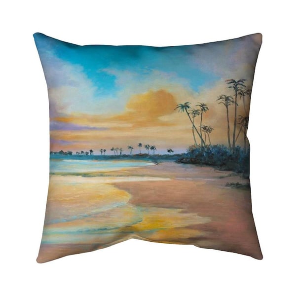 Fondo 26 x 26 in. Sunset by The Sea-Double Sided Print Indoor Pillow - FO2772465