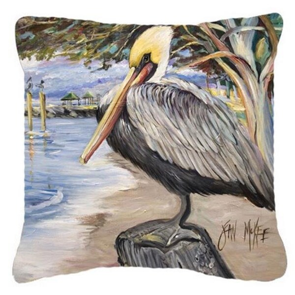 Carolines Treasures Carolines Treasures JMK1218PW1414 Pelican Bay Canvas Fabric Decorative Pillow - JMK1218PW1414