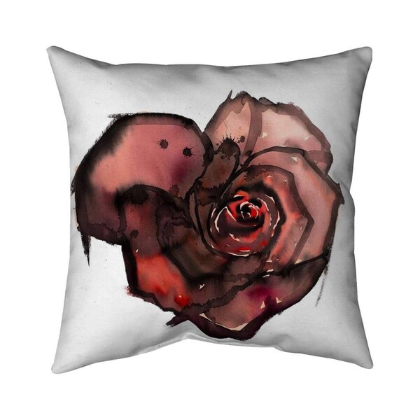 Fondo 26 x 26 in. Dark Rose-Double Sided Print Indoor Pillow - FO2793654