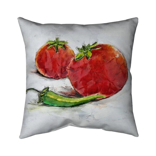 Fondo 20 x 20 in. Tomatoes with Jalape O-Double Sided Print Indoor Pillow - FO2772073