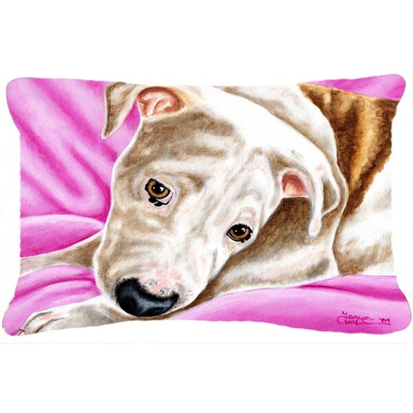 Carolines Treasures Dream Girl Pit Bull Fabric Decorative Pillow - CA78398
