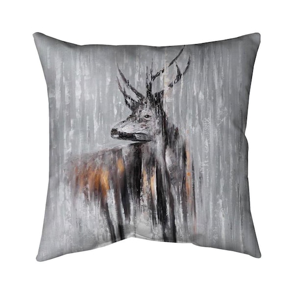 Begin Home Decor 20 x 20 in. Deer in the Forest-Double Sided Print Indoor Pillow - 5541-2020-AN92-1