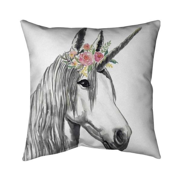 Begin Home Decor 20 x 20 in. Unicorn-Double Sided Print Indoor Pillow - 5541-2020-CH11