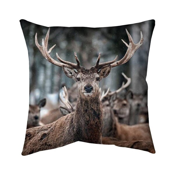 Fondo 20 x 20 in. Stags-Double Sided Print Indoor Pillow - FO2796363