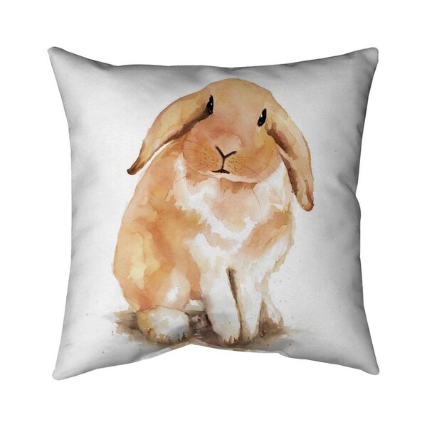 Begin Home Decor 26 x 26 in. Lop-Rabbit-Double Sided Print Indoor Pillow - 5541-2626-AN371