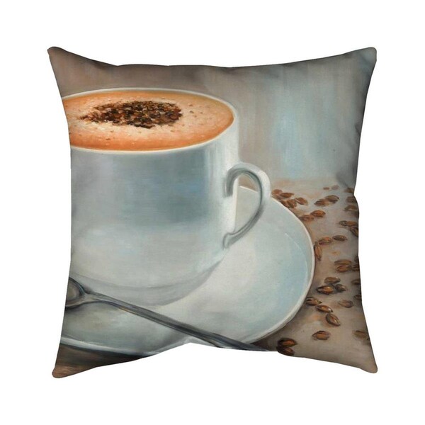 Fondo 20 x 20 in. Cappuccino Time-Double Sided Print Indoor Pillow - FO2796900