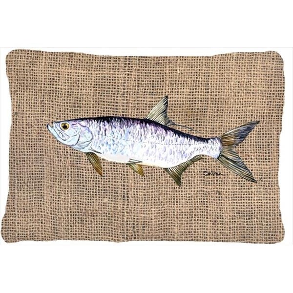 Carolines Treasures Carolines Treasures 8774PW1216 Fish - Tarpon Indoor & Outdoor Decorative Fabric Pillow - 12 x 16 in. - 8774PW1216