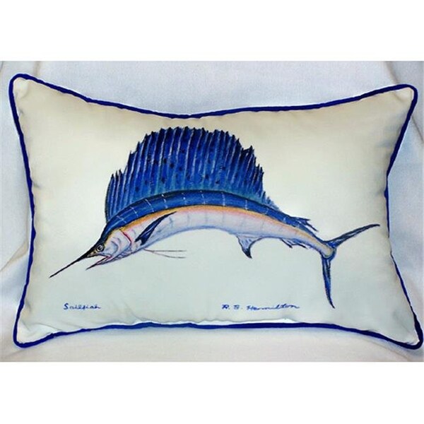 Betsy Drake Betsy Drake HJ006 Sailfish Art Only Pillow 15"x22" - HJ006