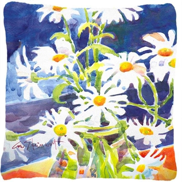 Carolines Treasures Carolines Treasures 6003PW1414 14 x 14 in. Flowers Daisy Fabric Decorative Pillow - 6003PW1414