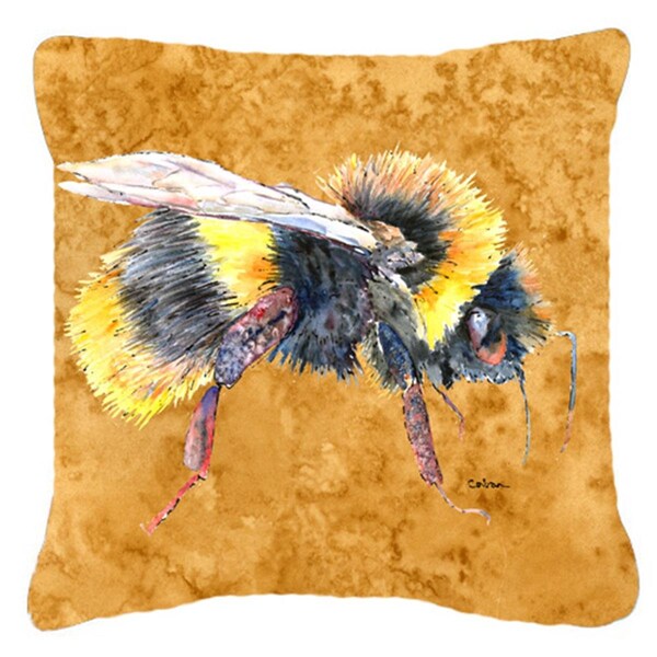 Jensendistributionservices Bee On Gold Indoor & Outdoor Fabric Decorative Pillow - MI2555779