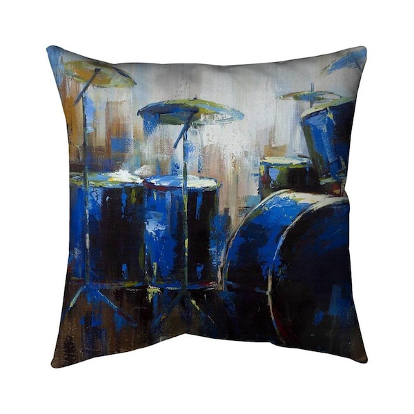 Fondo 20 x 20 in. Asbtract Drums-Double Sided Print Indoor Pillow - FO2772611