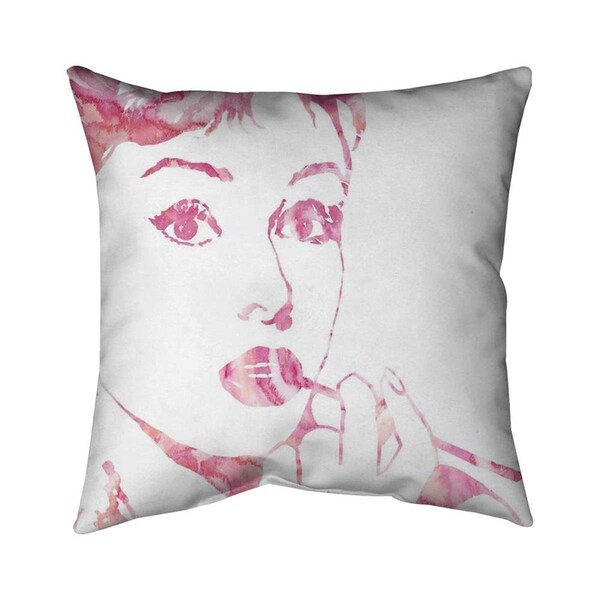 Fondo 20 x 20 in. Glamor Audrey Hepburn-Double Sided Print Indoor Pillow - FO2773511
