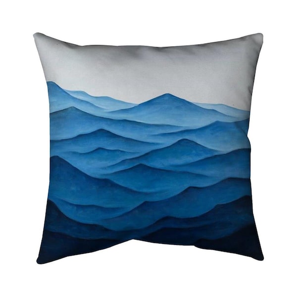 Begin Home Decor 26 x 26 in. Dark Calm Ocean Waves-Double Sided Print Indoor Pillow - 5541-2626-CO89