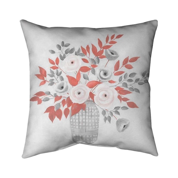 Fondo 20 x 20 in. Flower Illustration-Double Sided Print Indoor Pillow - FO3335267