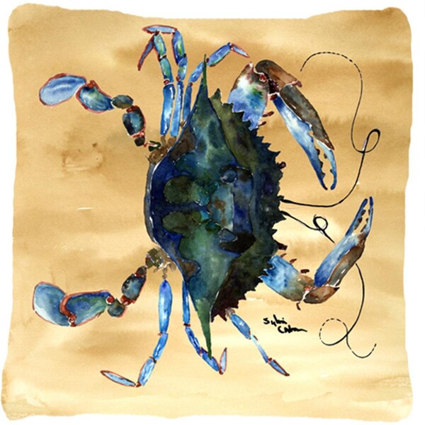 Jensendistributionservices 14 x 14 in. Crab Decorative Fabric Pillow - MI2555412